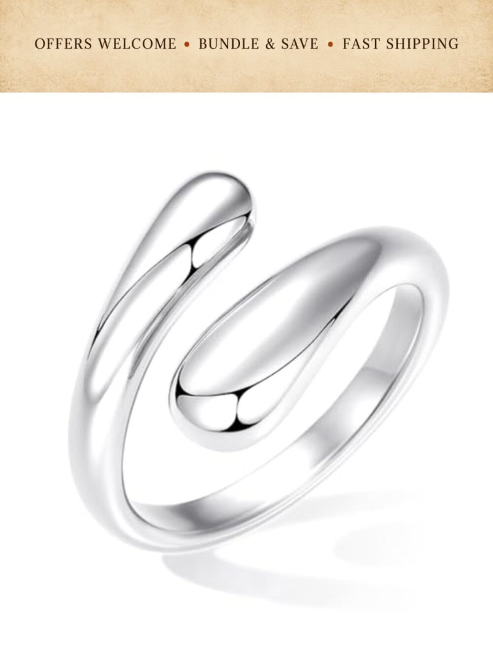 14K Gold Plated Dome Ring Twisted Stackable Wedding Band